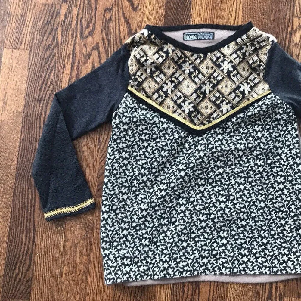 Black‎ gold handmade sweatshirt for boys girls unisex tribal inspired7/8 years